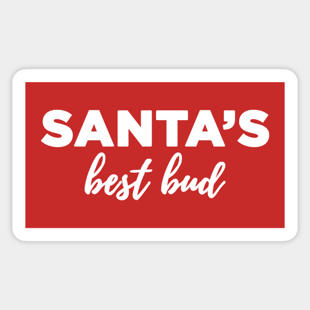 Santa's Best Bud Sticker by Gorskiy